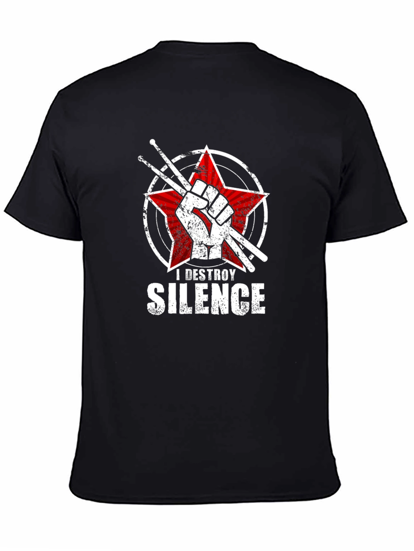 I Destroy Silence Graphic Tee - Drummer Gift