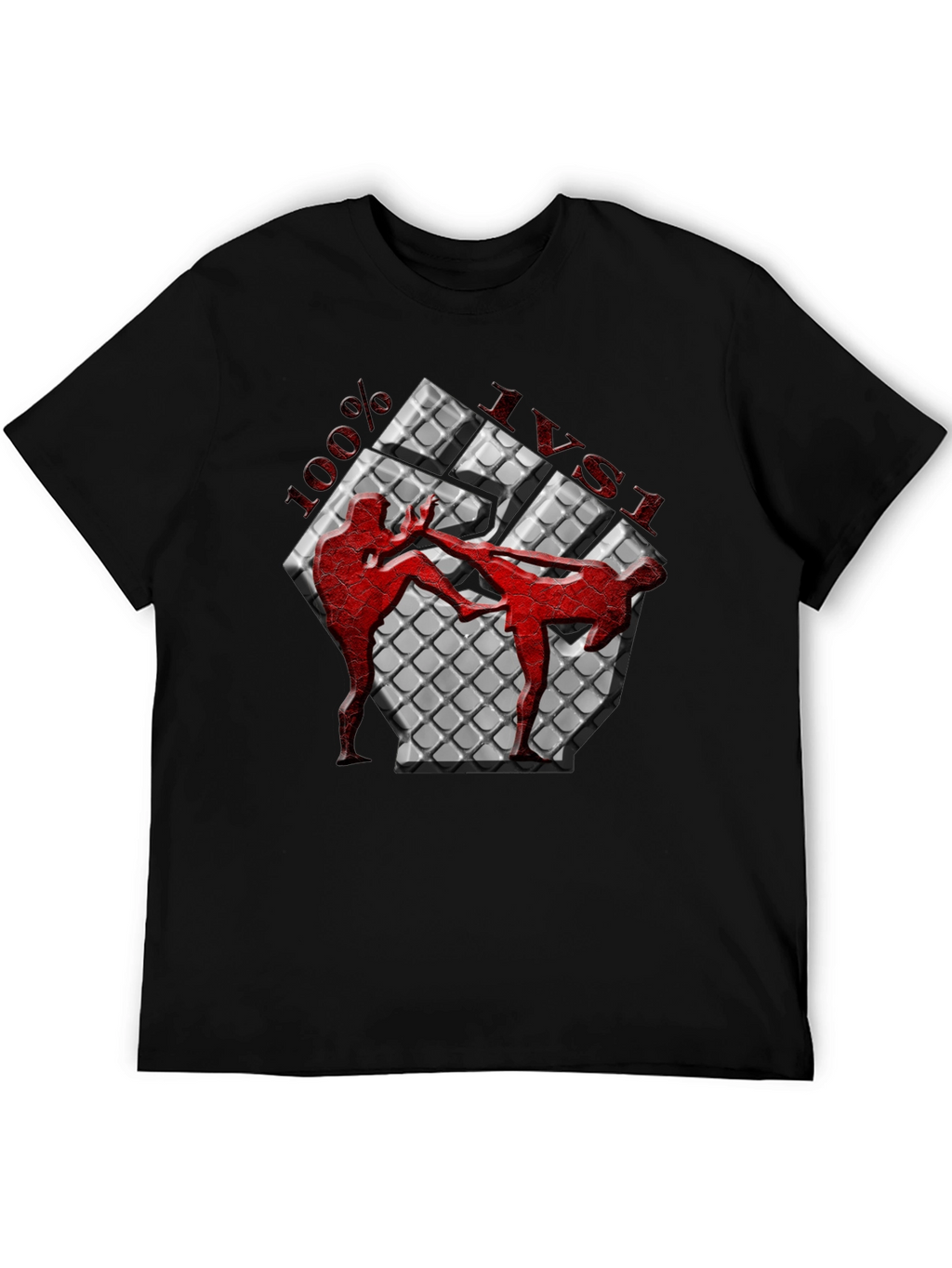 100% Muay Thai Kickboxing Graphic T-Shirt