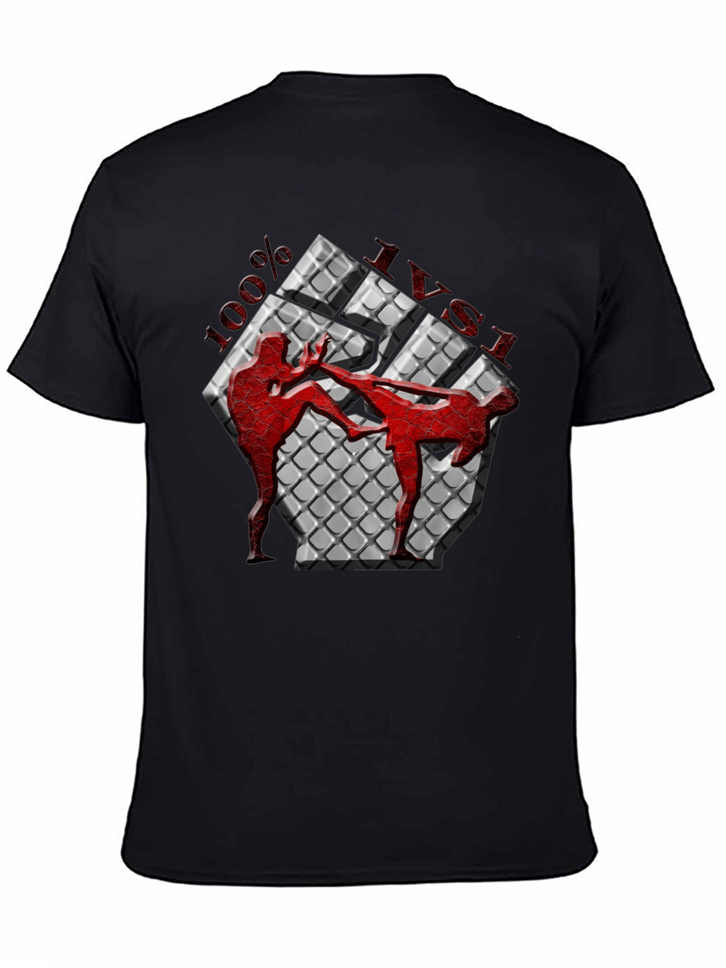 100% Muay Thai Kickboxing Graphic T-Shirt