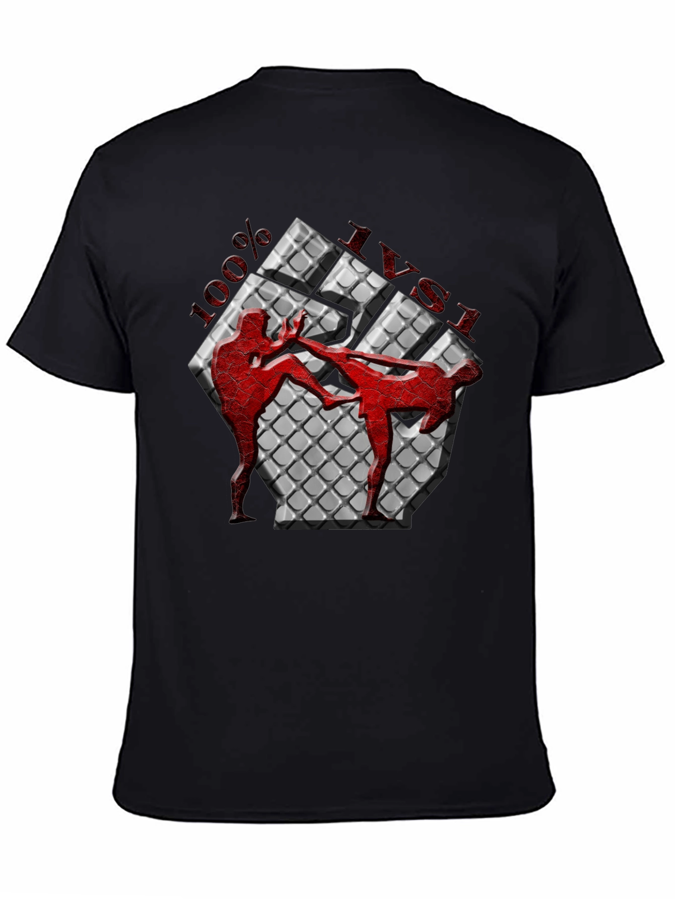 100% Muay Thai Kickboxing Graphic T-Shirt