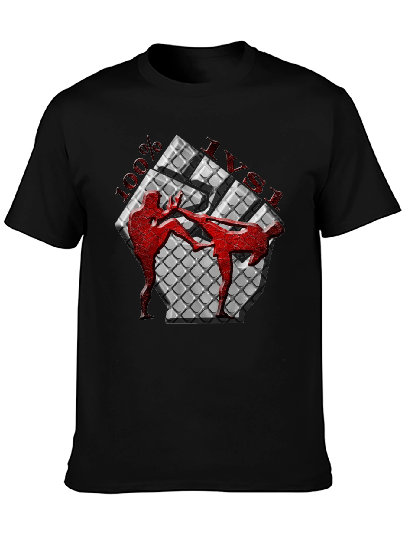 100% Muay Thai Kickboxing Graphic T-Shirt