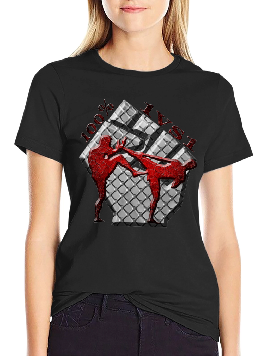 100% Muay Thai Kickboxing Graphic T-Shirt