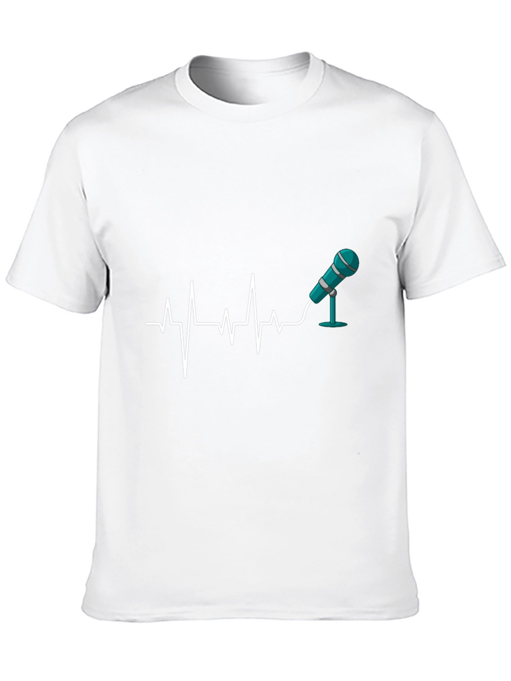 Heartbeat Microphone Black T-Shirt