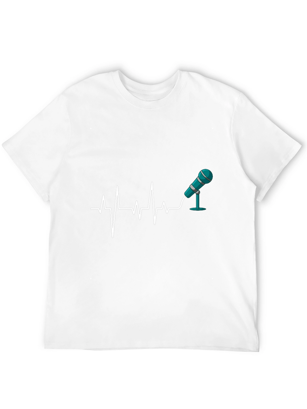 Heartbeat Microphone Black T-Shirt
