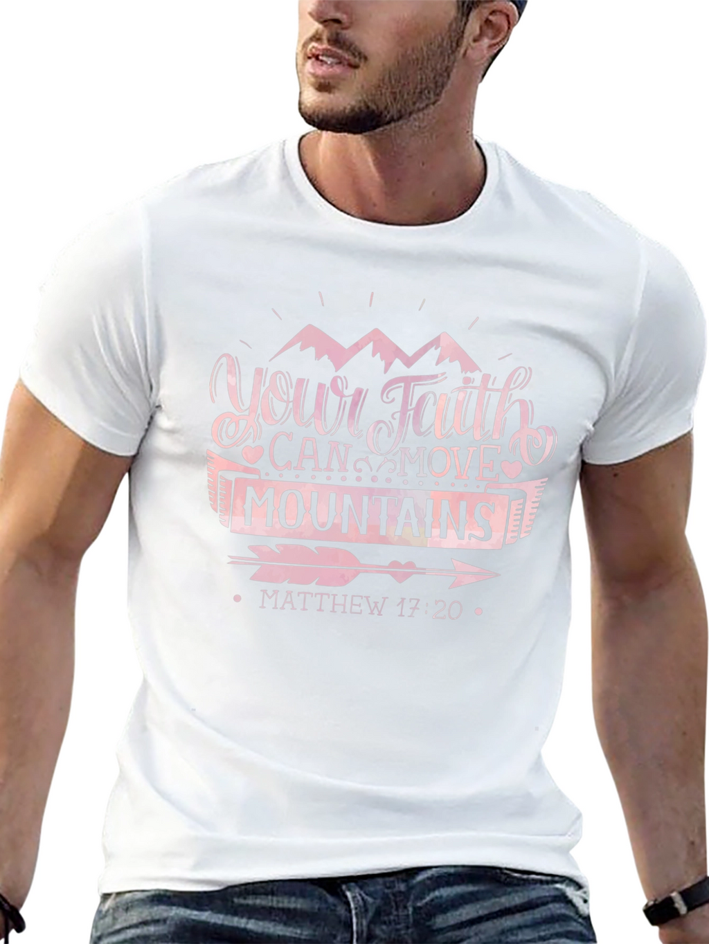Faith Can Move Mountains Black T-Shirt