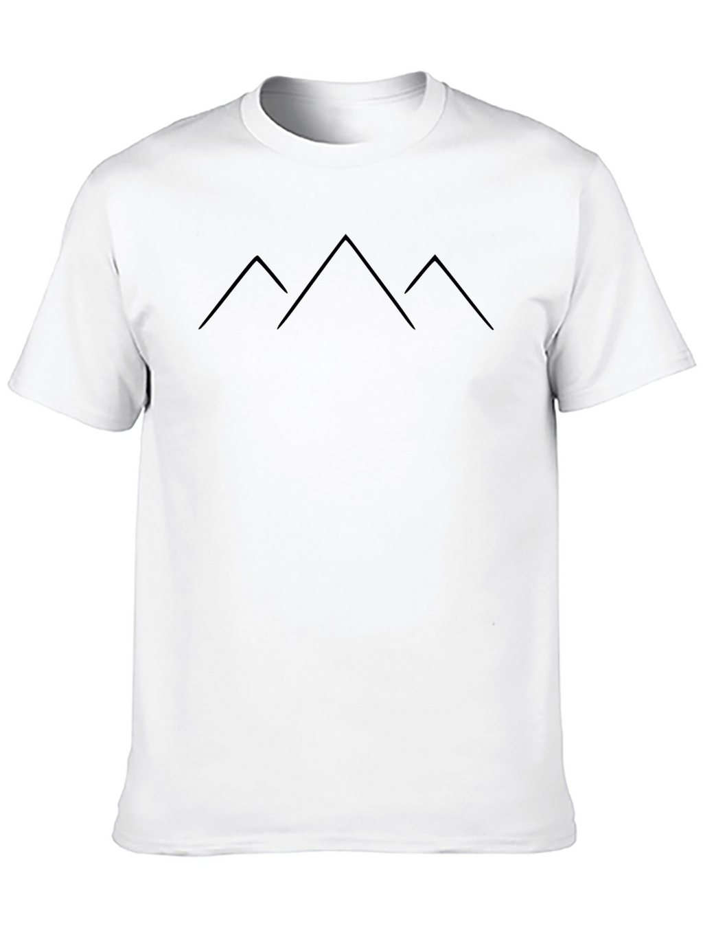 Minimalist Mountain Peak T-Shirt - Black