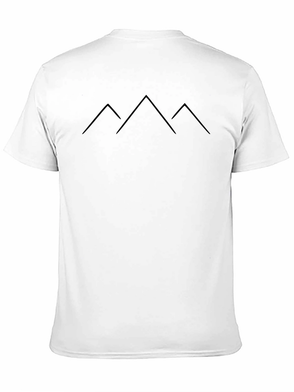 Minimalist Mountain Peak T-Shirt - Black