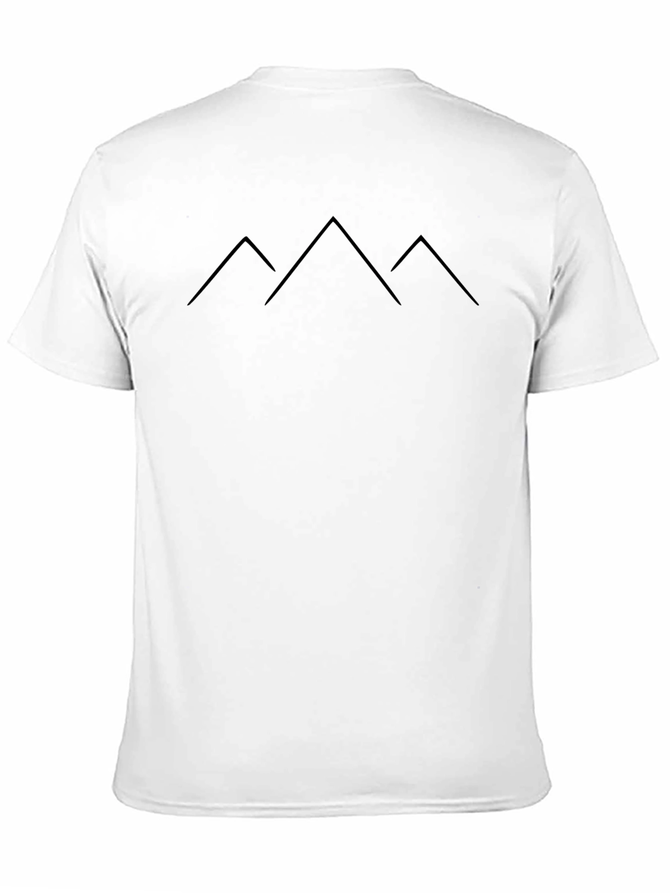 Minimalist Mountain Peak T-Shirt - Black