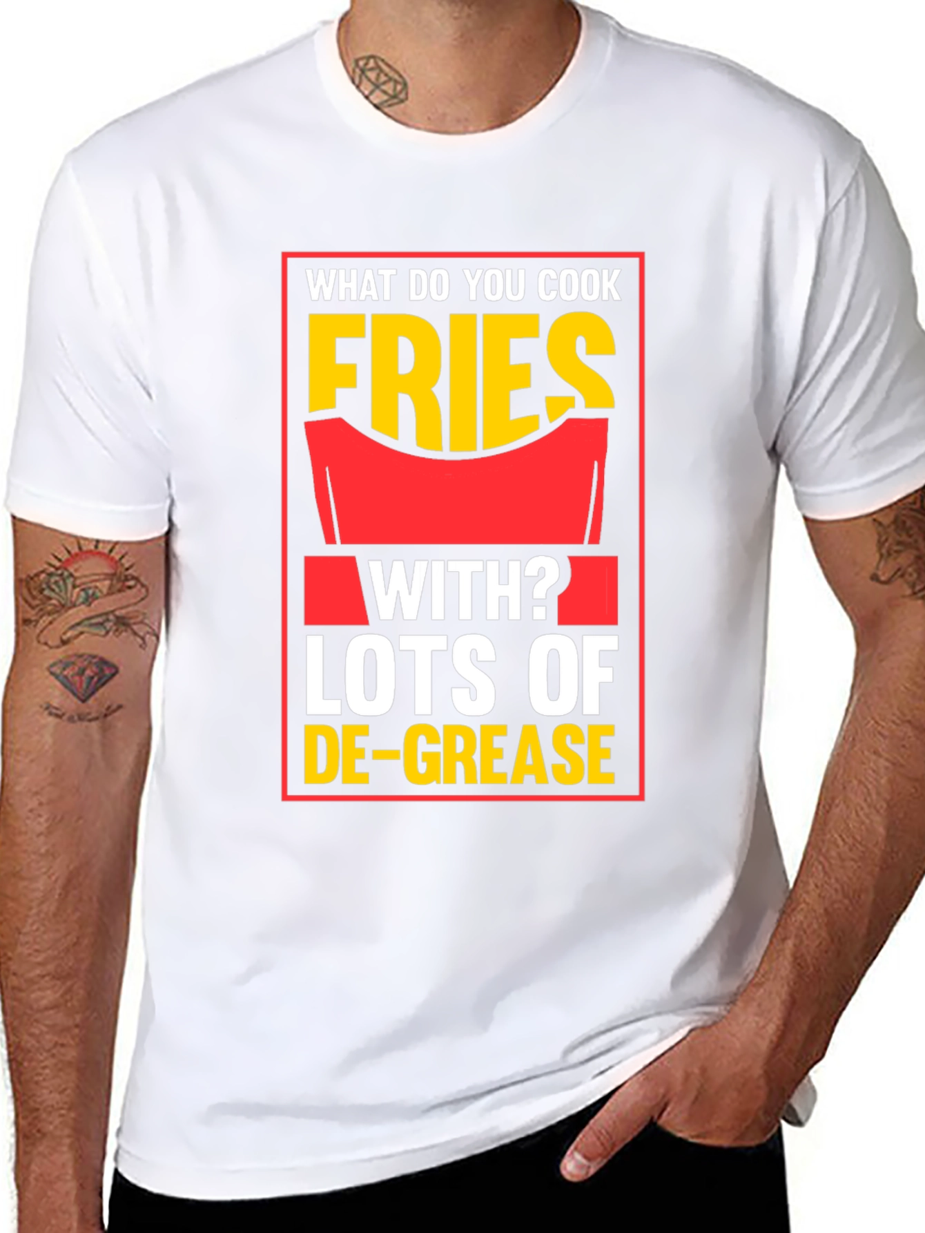 Fries With Lots of De-Grease Black T-Shirt
