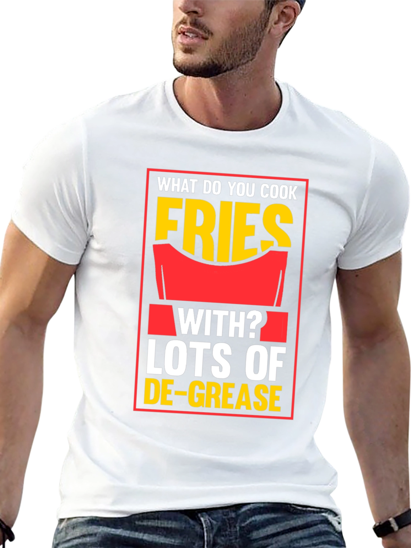 Fries With Lots of De-Grease Black T-Shirt