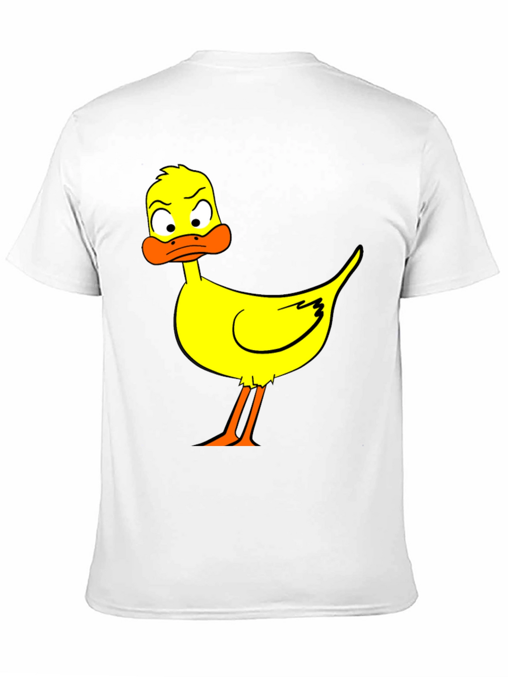 Cartoon Duck Graphic Black T-Shirt