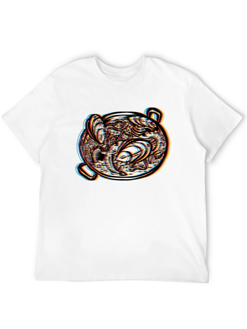Psychedelic Bear Head Graphic Tee - Unique Design