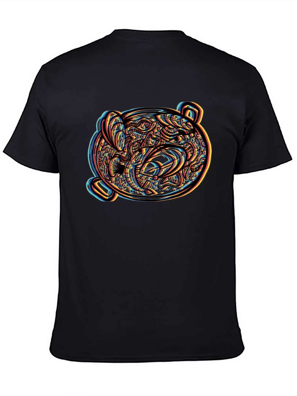 Psychedelic Bear Head Graphic Tee - Unique Design