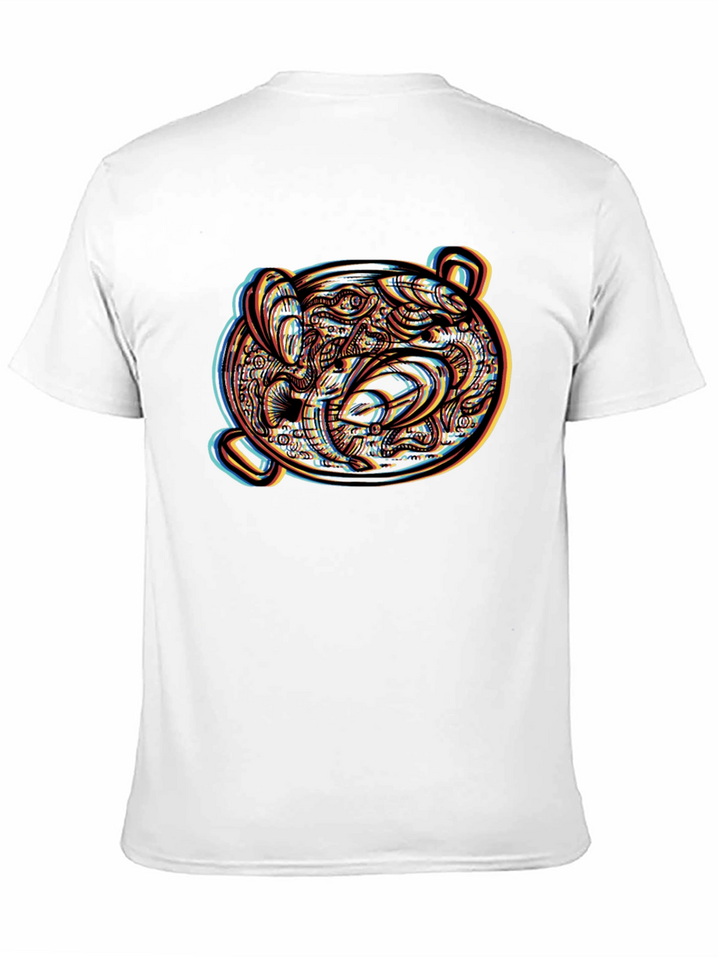 Psychedelic Bear Head Graphic Tee - Unique Design