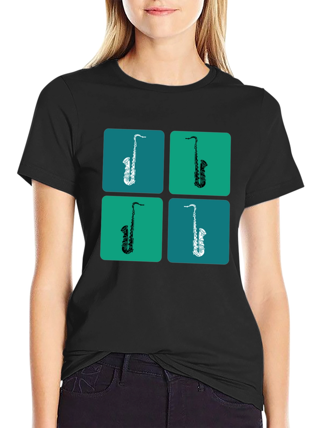Saxophone Pop Art Graphic Tee