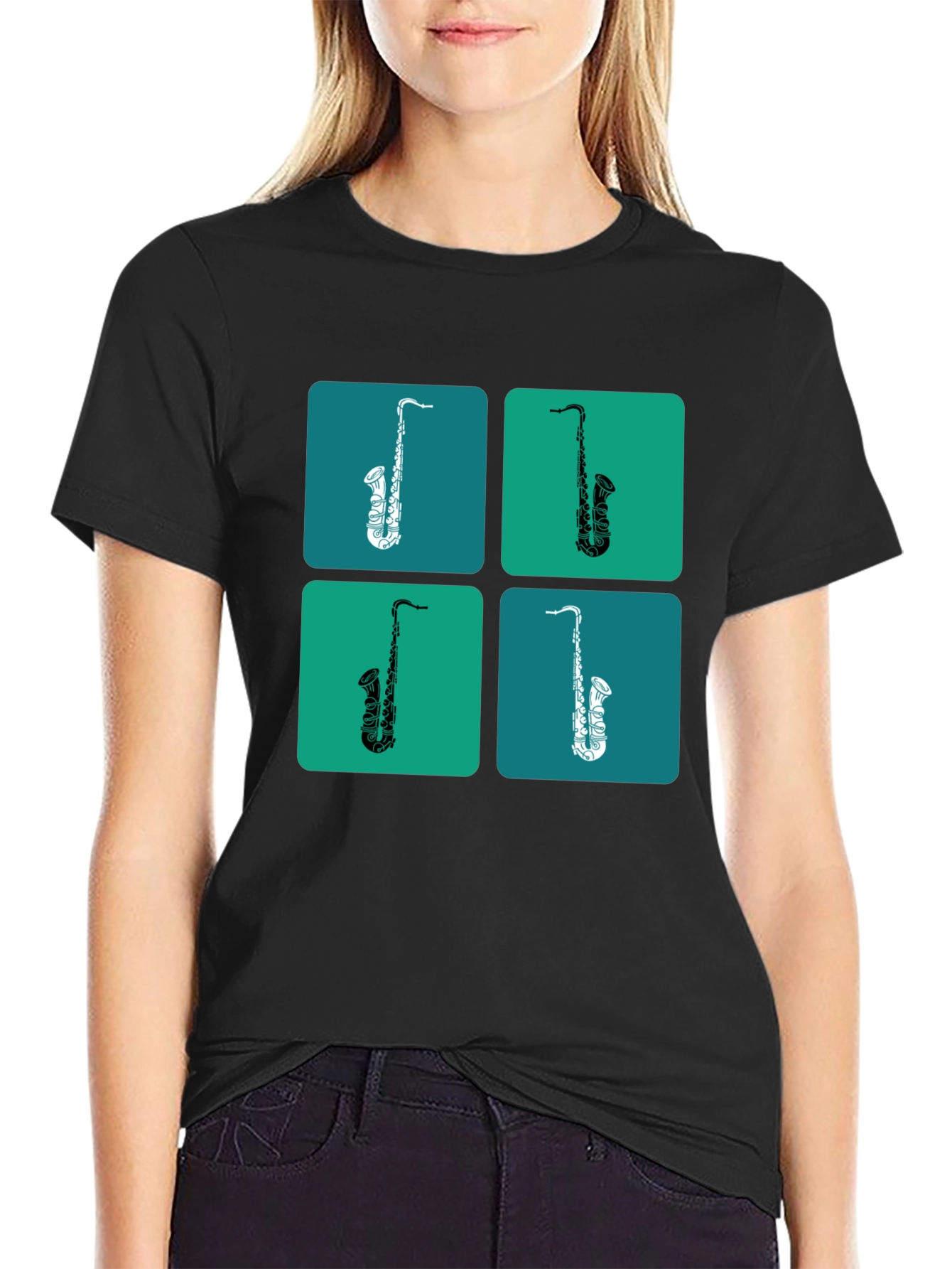 Saxophone Pop Art Graphic Tee