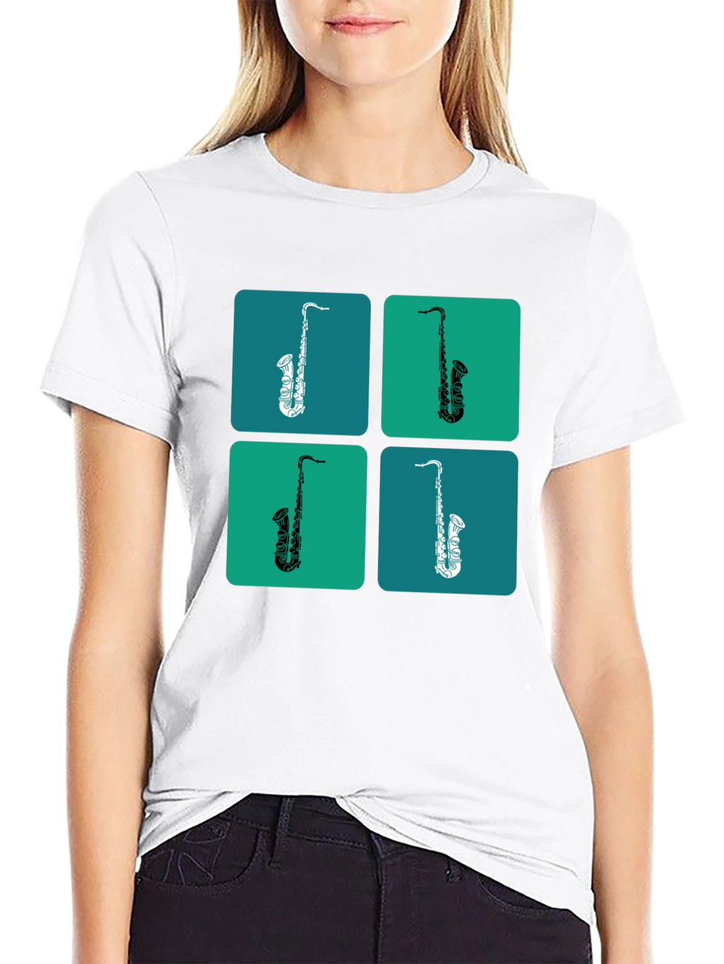 Saxophone Pop Art Graphic Tee