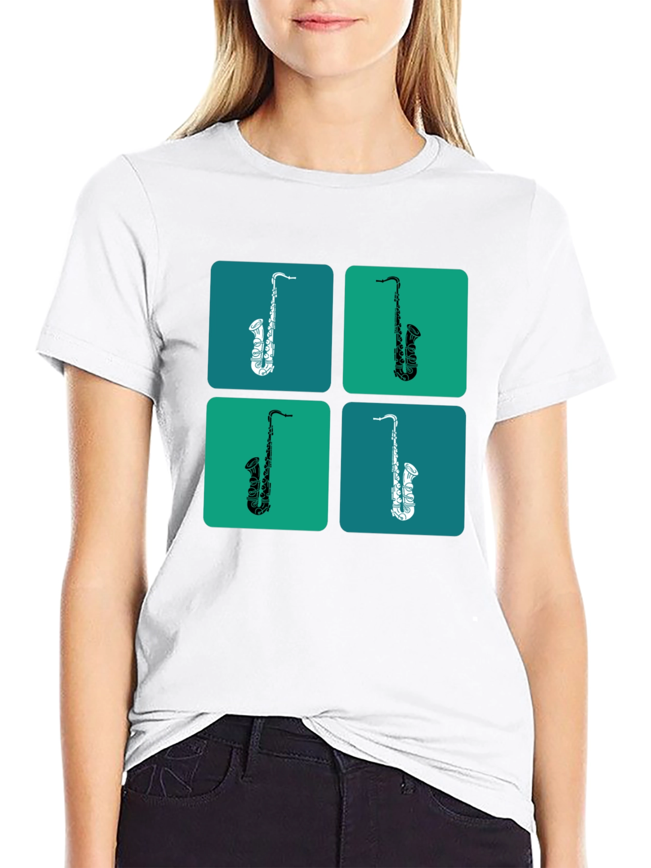 Saxophone Pop Art Graphic Tee