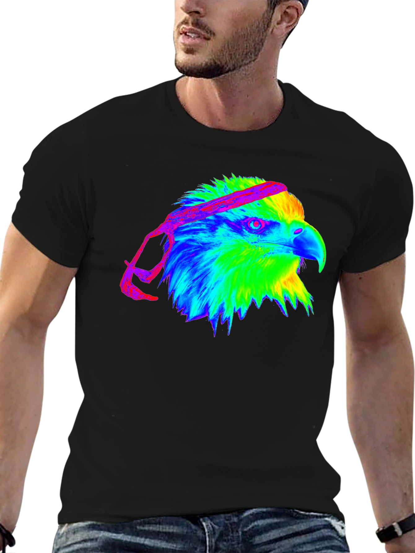 Eagle Head Graphic Tee - Black T-Shirt
