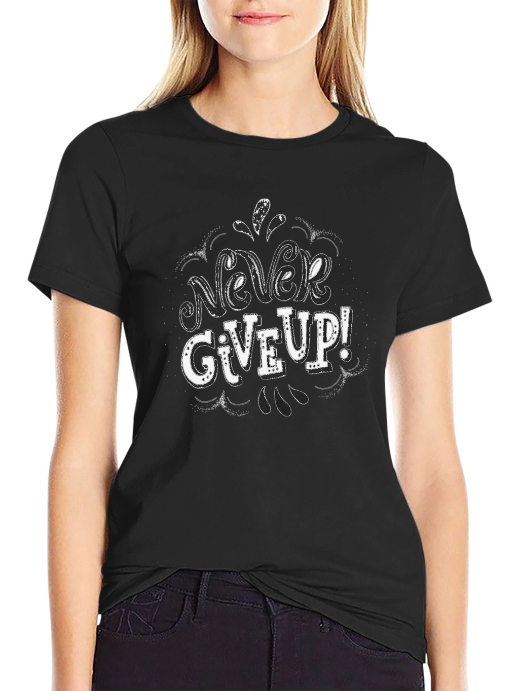 Never Give Up Graphic T-Shirt - Motivational Tee