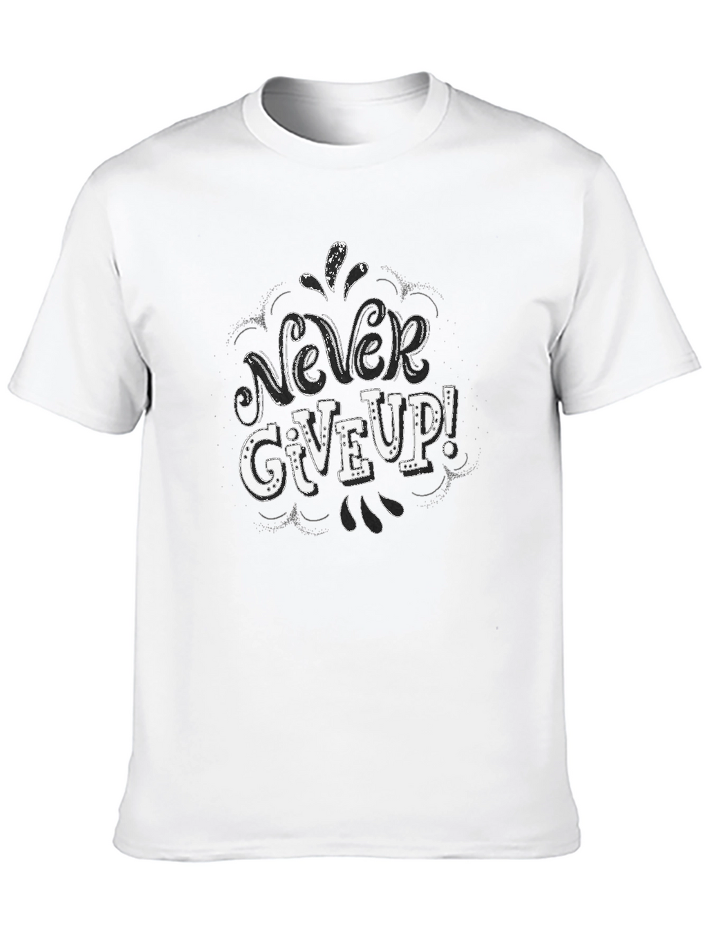 Never Give Up Graphic T-Shirt - Motivational Tee