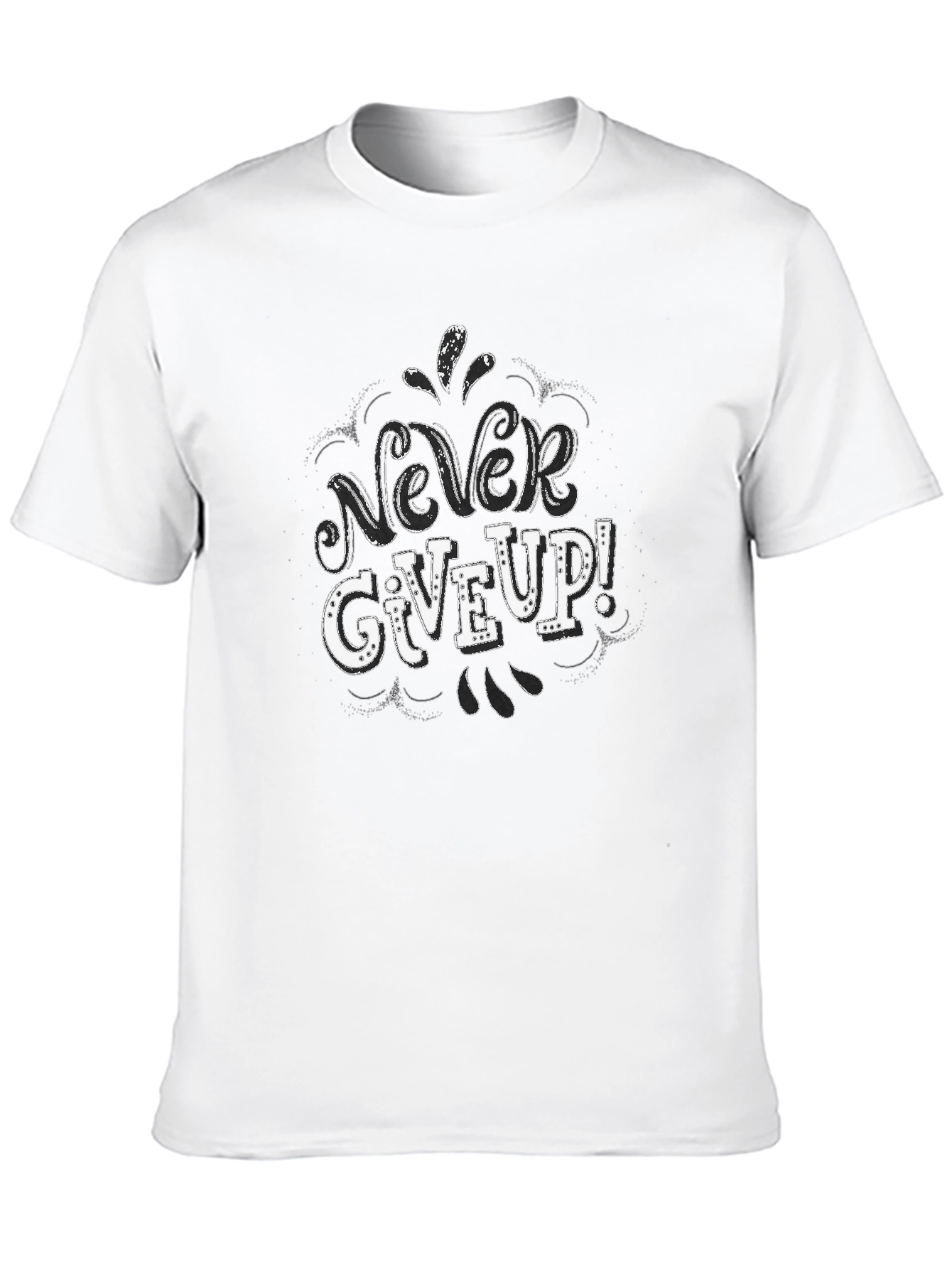 Never Give Up Graphic T-Shirt - Motivational Tee
