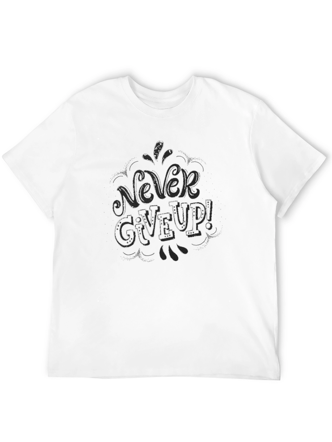 Never Give Up Graphic T-Shirt - Motivational Tee