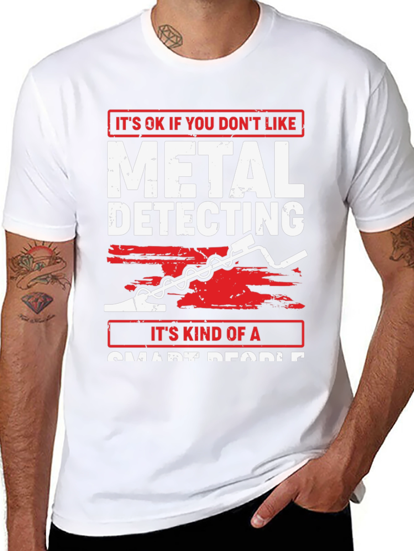 Metal Detecting Smart People Graphic T-Shirt