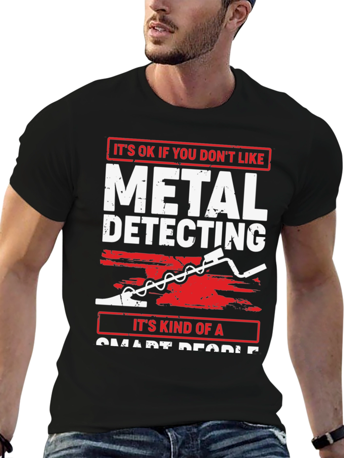 Metal Detecting Smart People Graphic T-Shirt