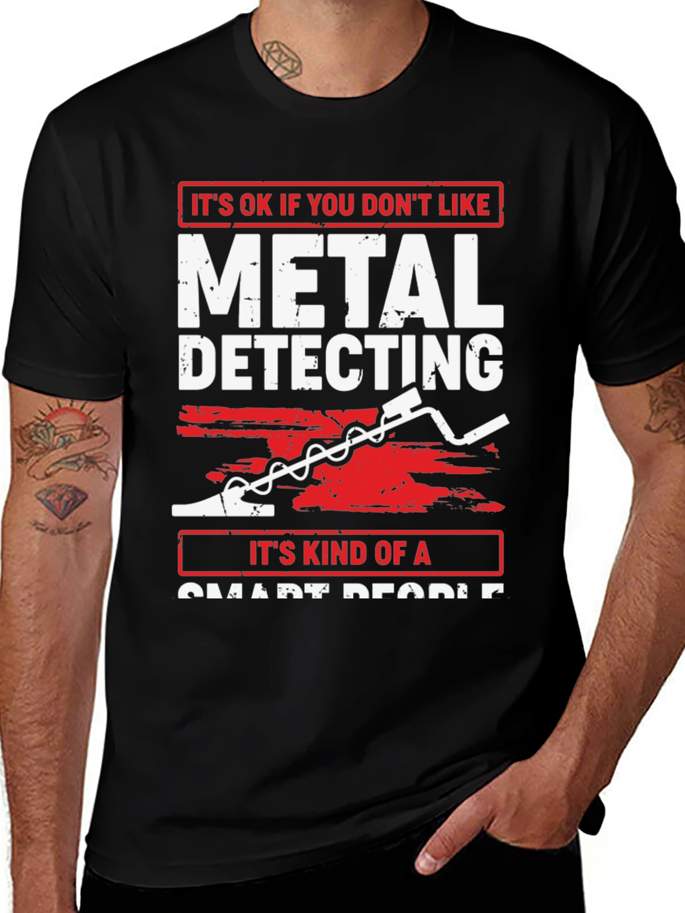 Metal Detecting Smart People Graphic T-Shirt