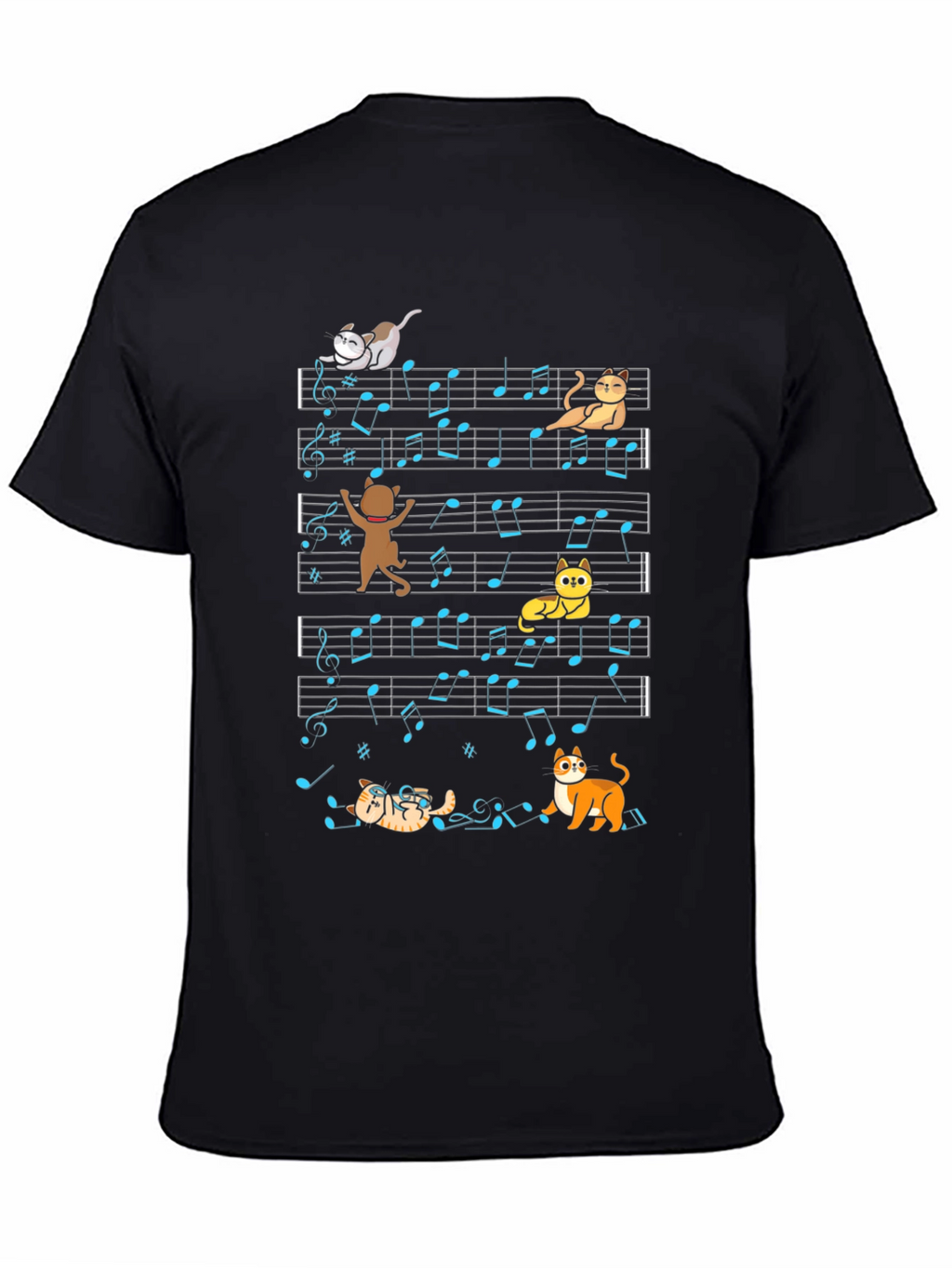 Cat Music Score T-Shirt