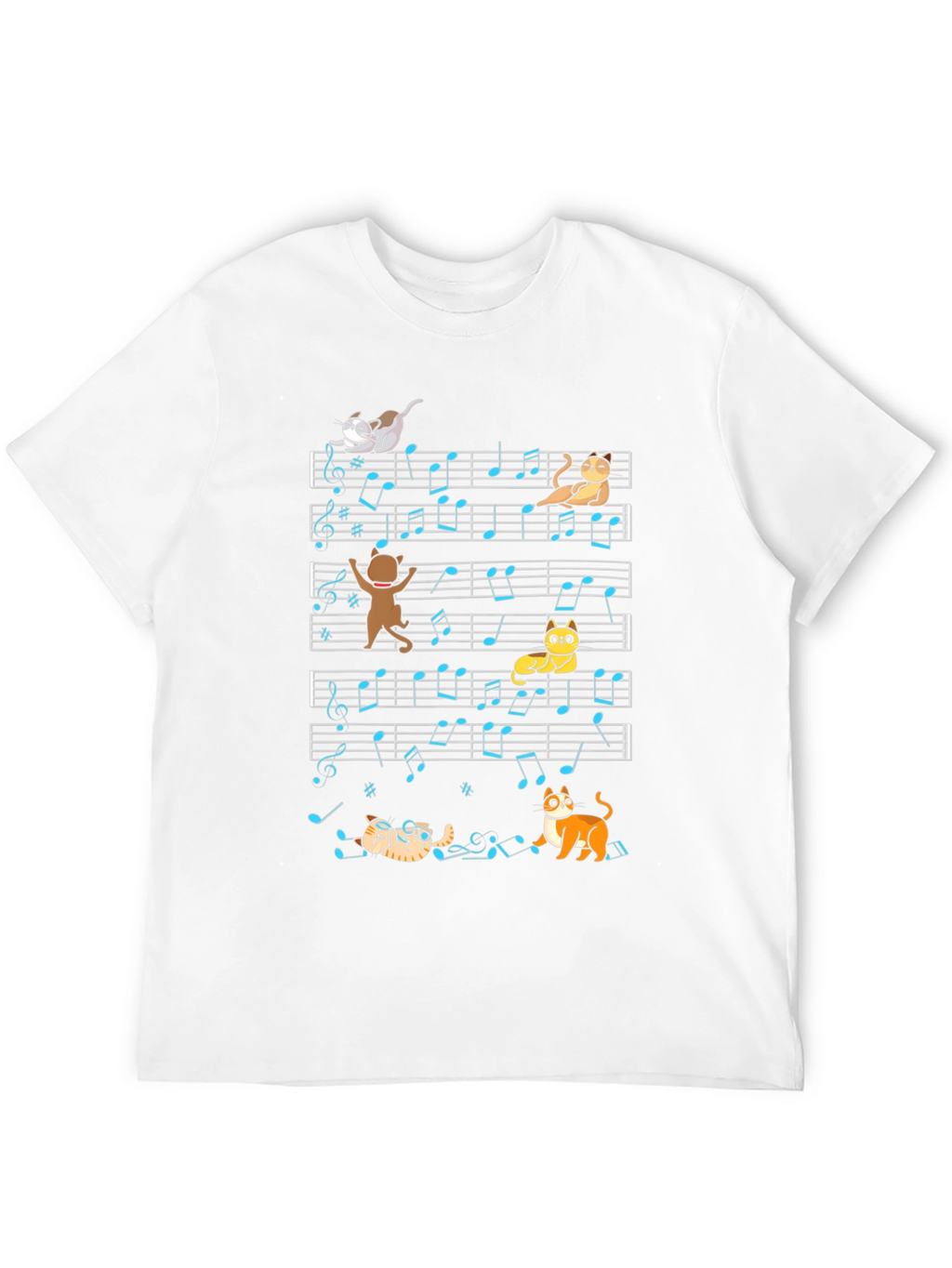 Cat Music Score T-Shirt
