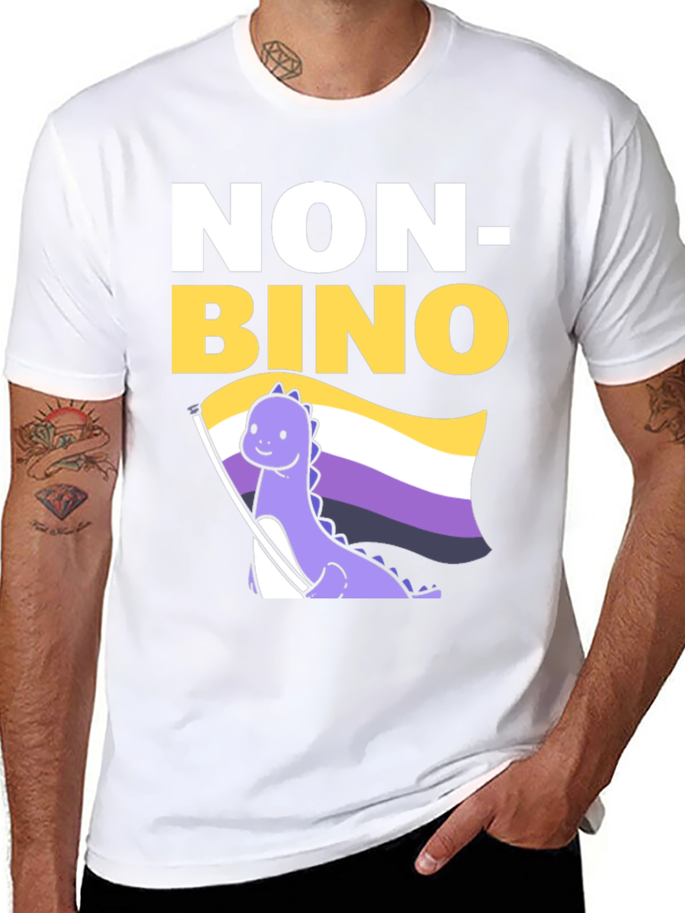 Non-Binary Pride Dinosaur T-Shirt