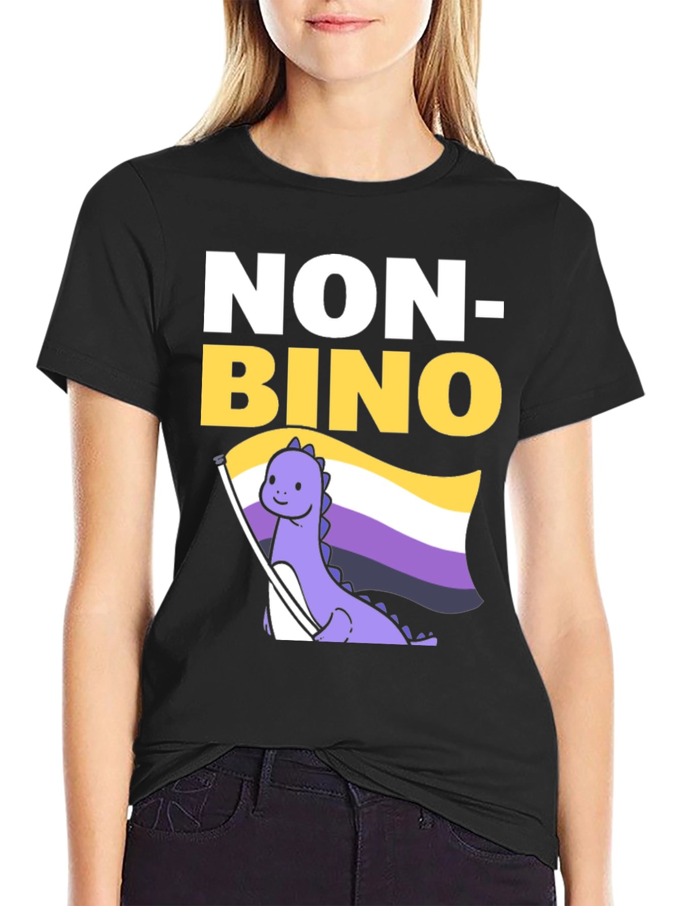 Non-Binary Pride Dinosaur T-Shirt