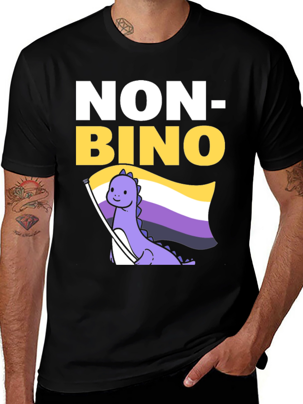 Non-Binary Pride Dinosaur T-Shirt