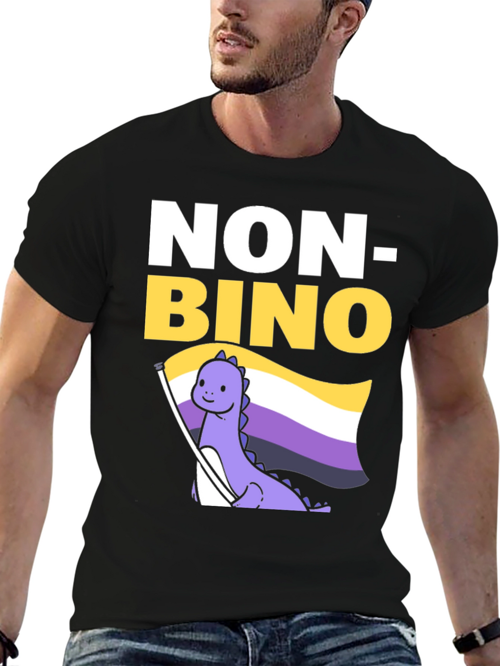 Non-Binary Pride Dinosaur T-Shirt