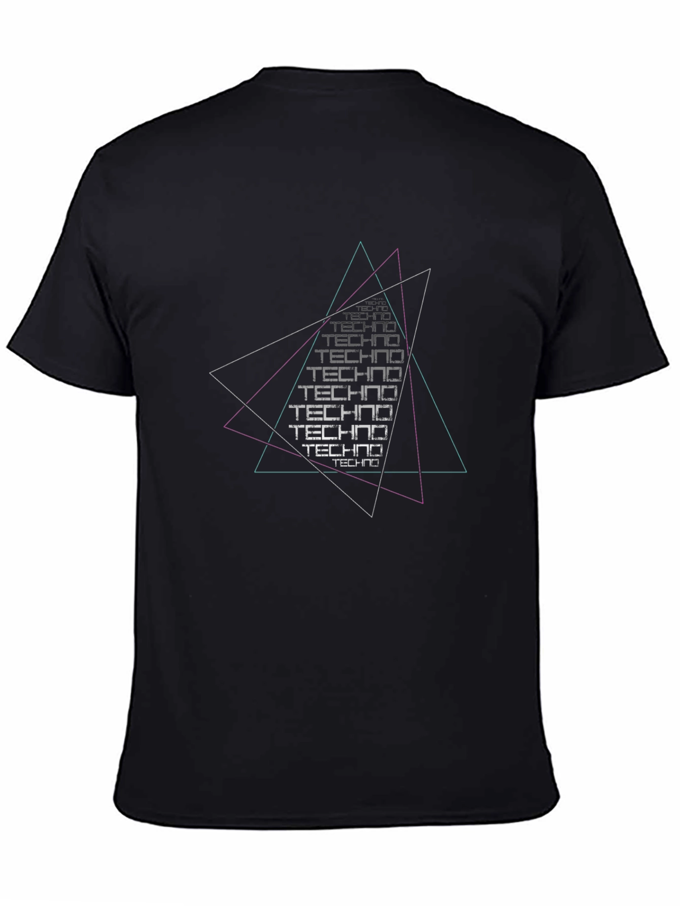 Techno Graphic Black T-Shirt - Modern Design