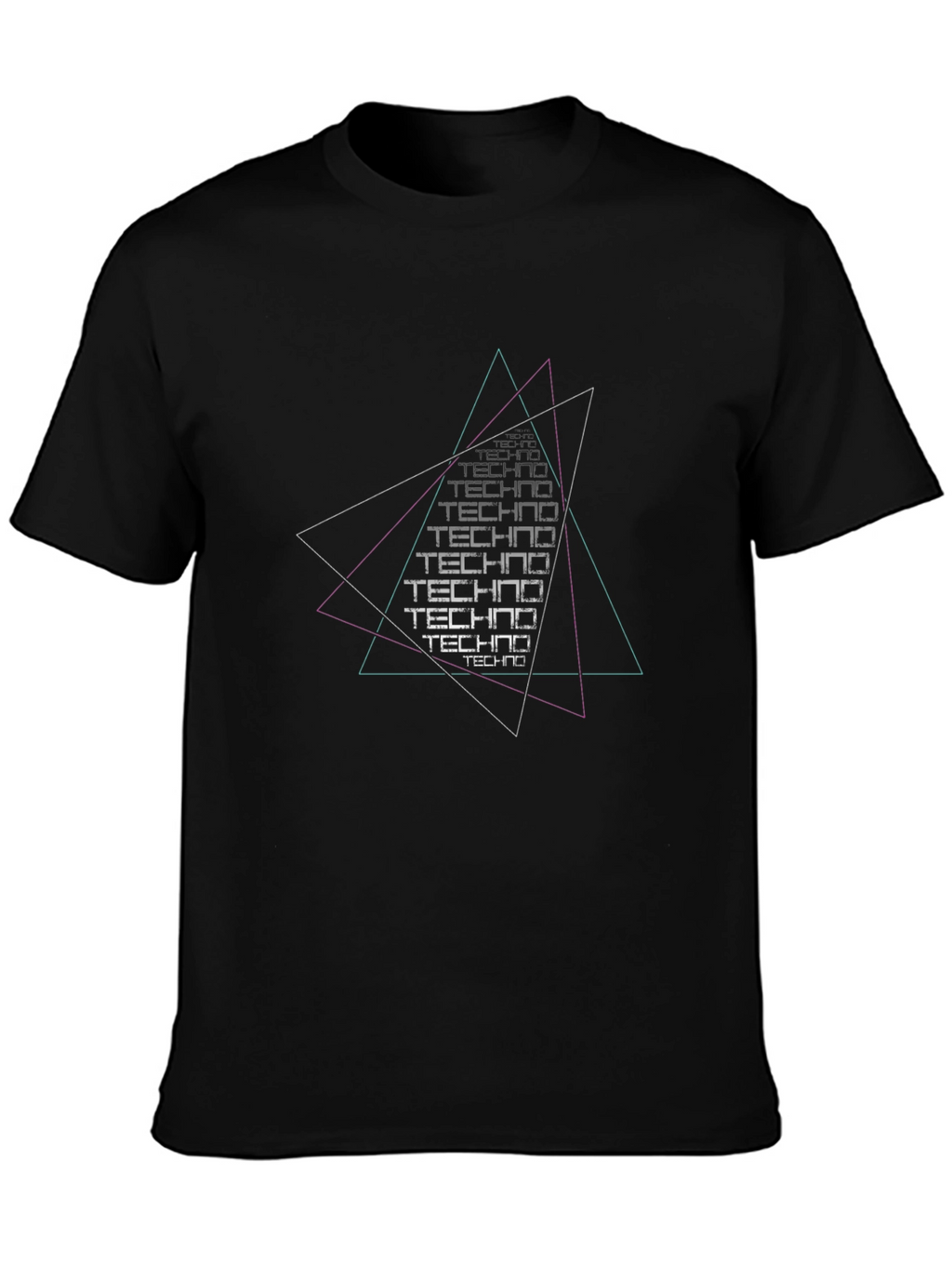 Techno Graphic Black T-Shirt - Modern Design