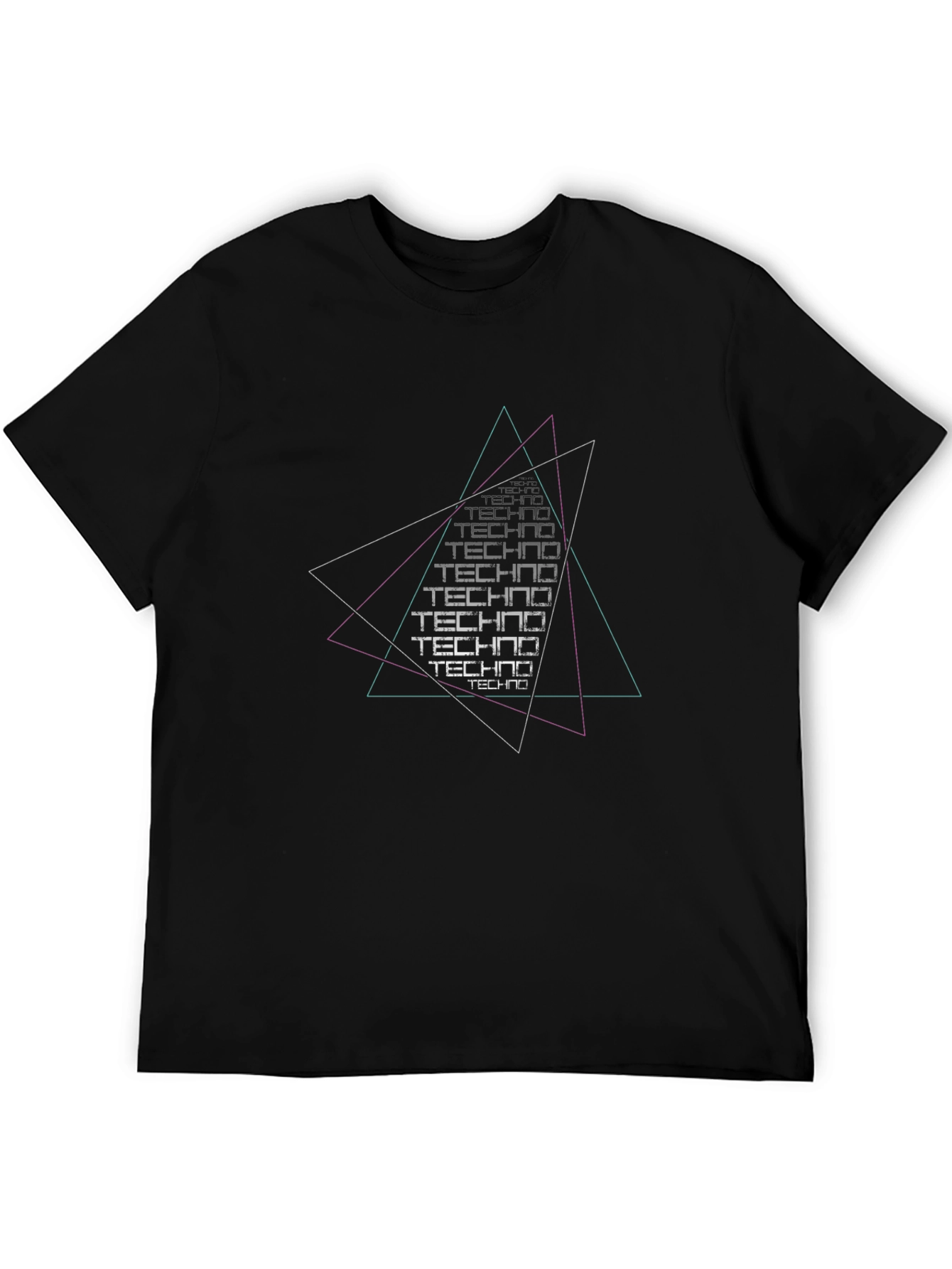 Techno Graphic Black T-Shirt - Modern Design