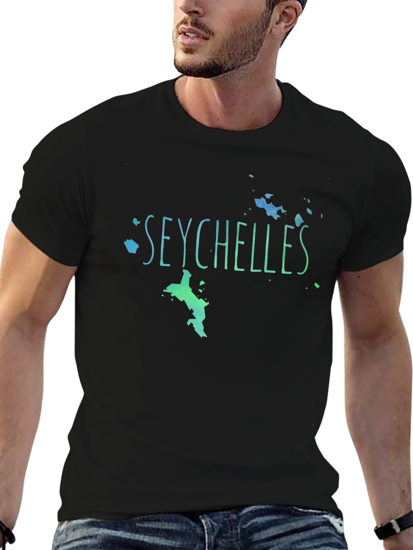 Seychelles Graphic Print Mens T-Shirt