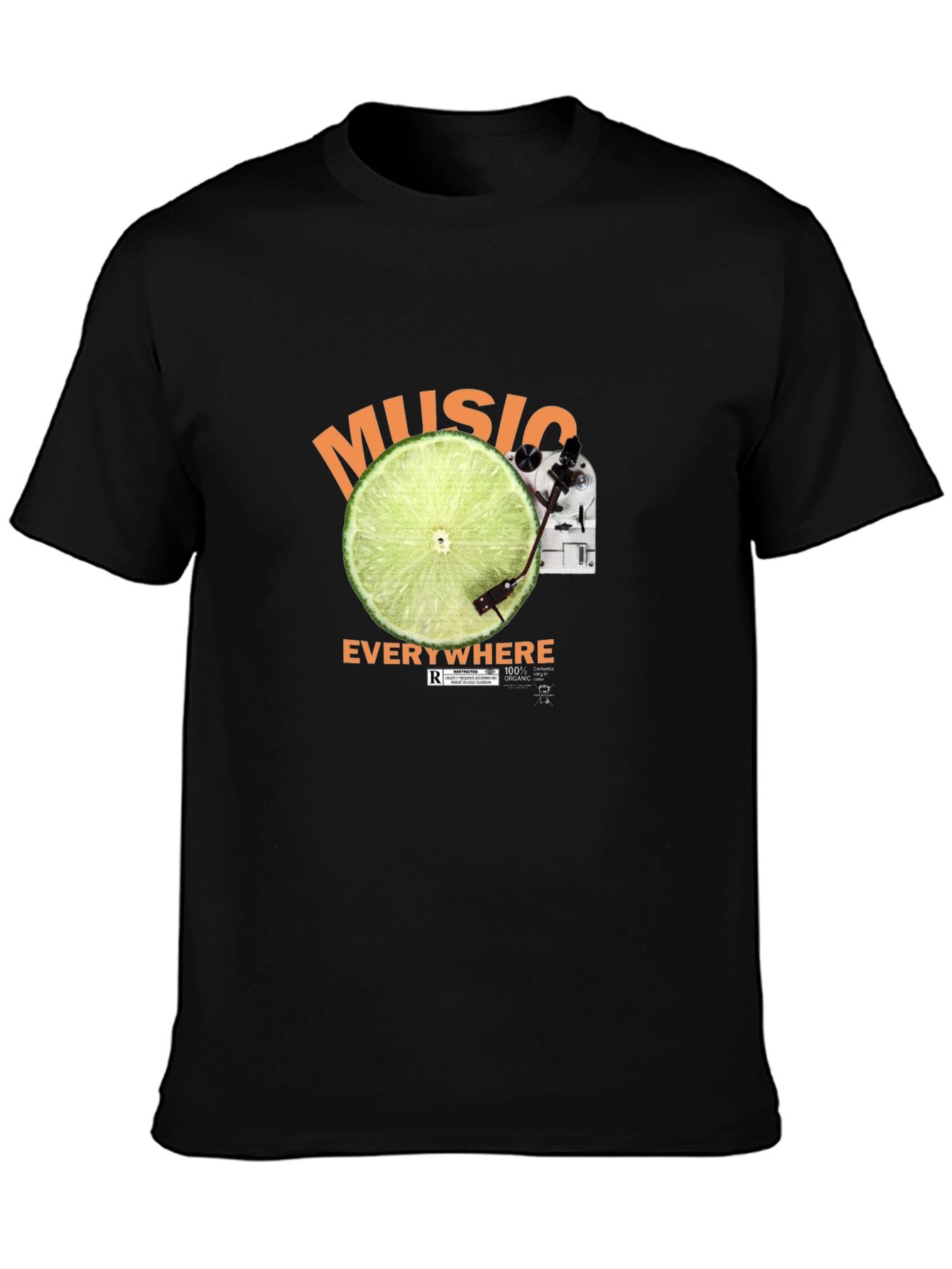 Music Everywhere Black T-Shirt