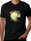 Music Everywhere Black T-Shirt