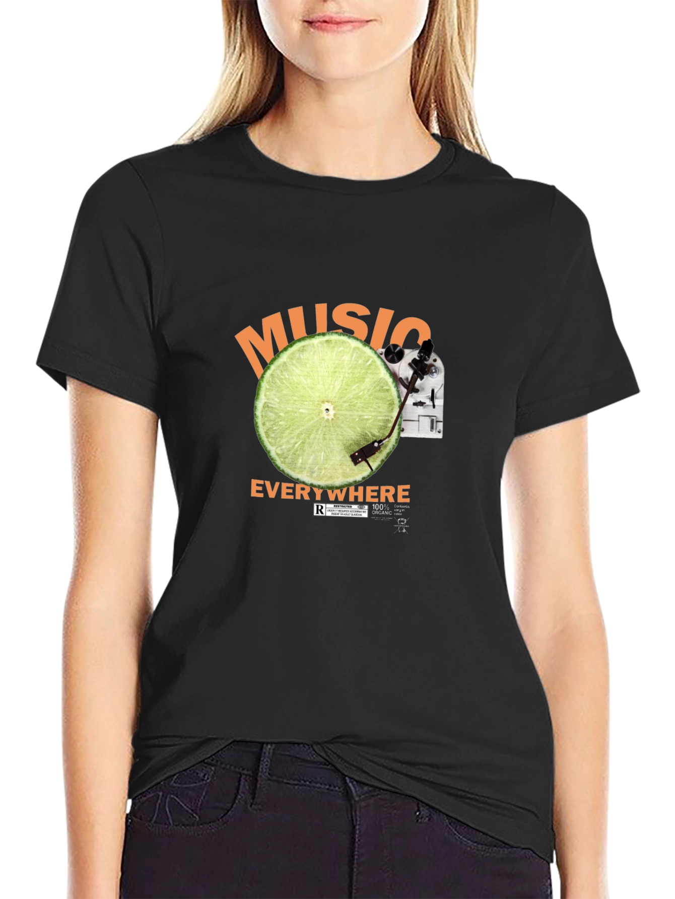 Music Everywhere Black T-Shirt