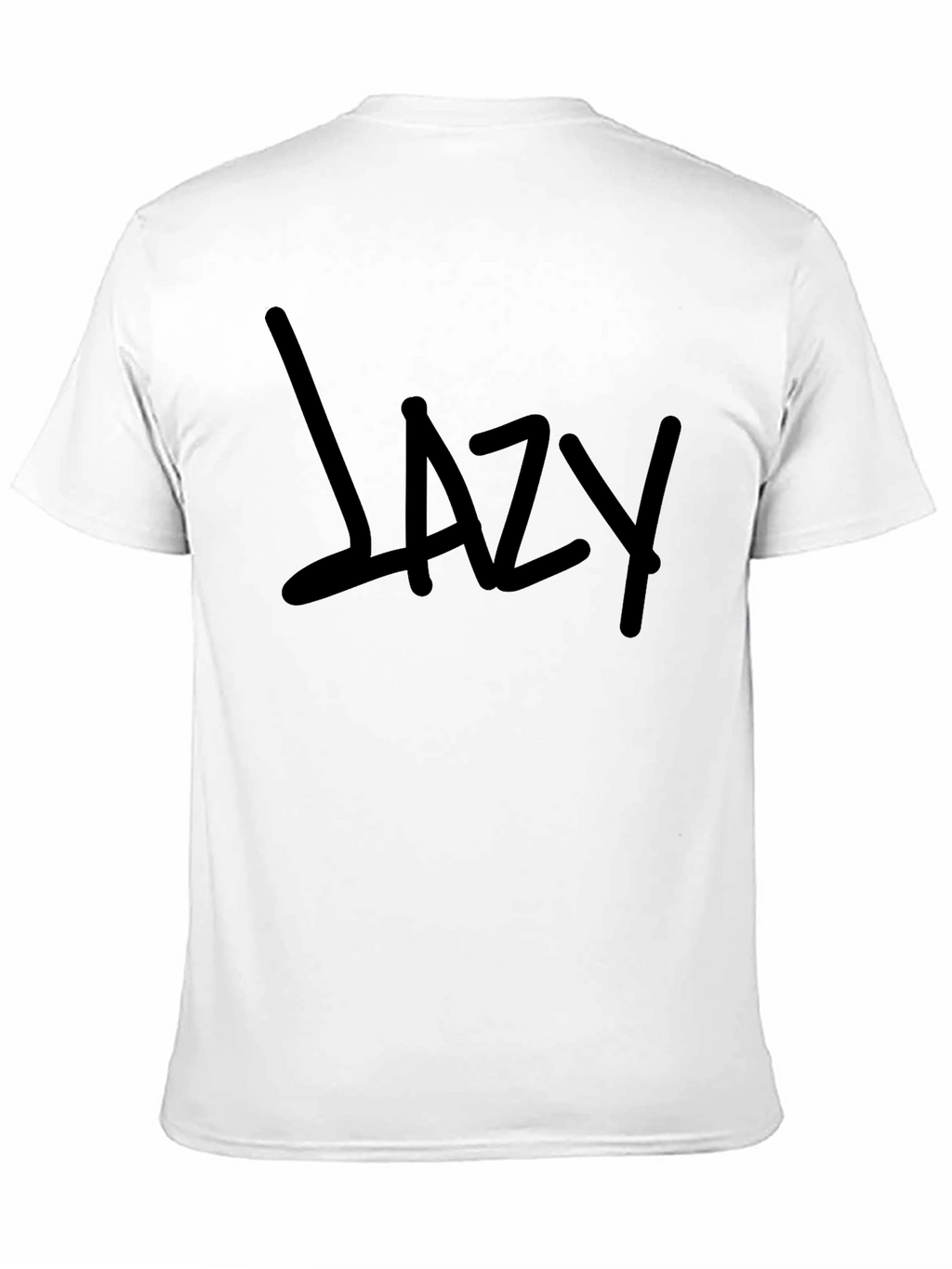Lazy Graphic Print Mens Black T-Shirt
