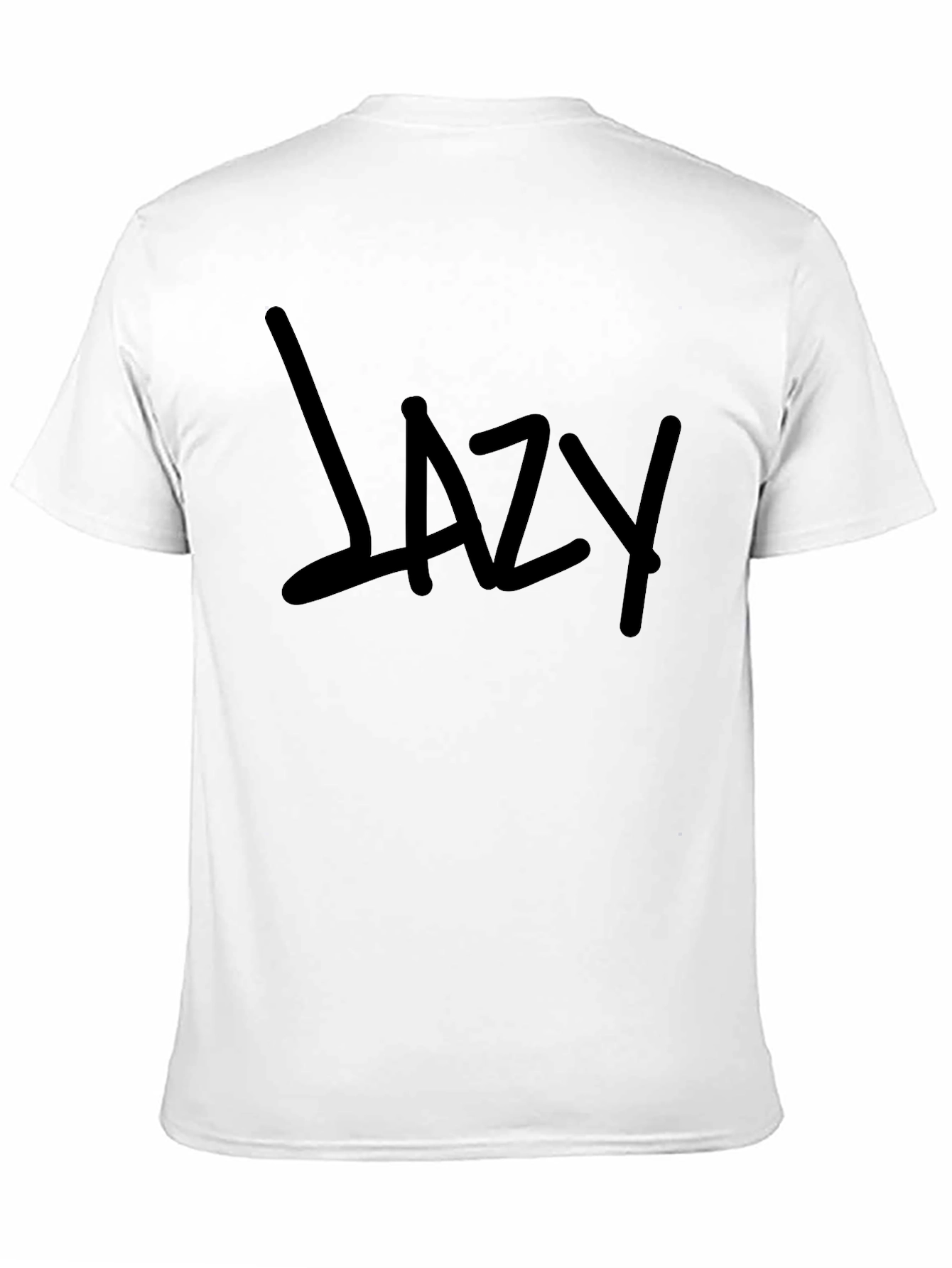 Lazy Graphic Print Mens Black T-Shirt