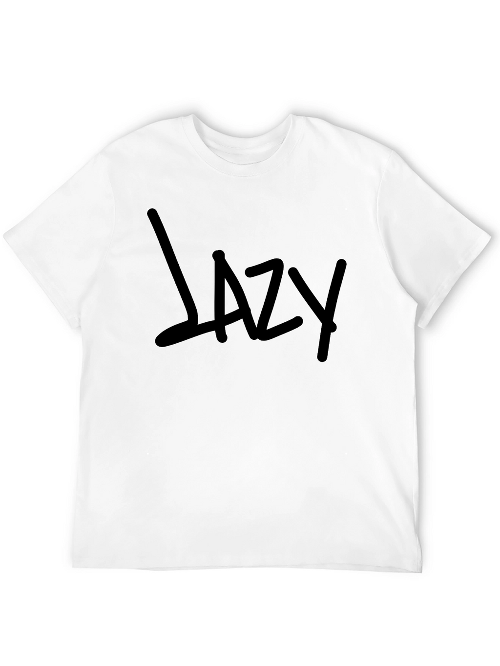 Lazy Graphic Print Mens Black T-Shirt