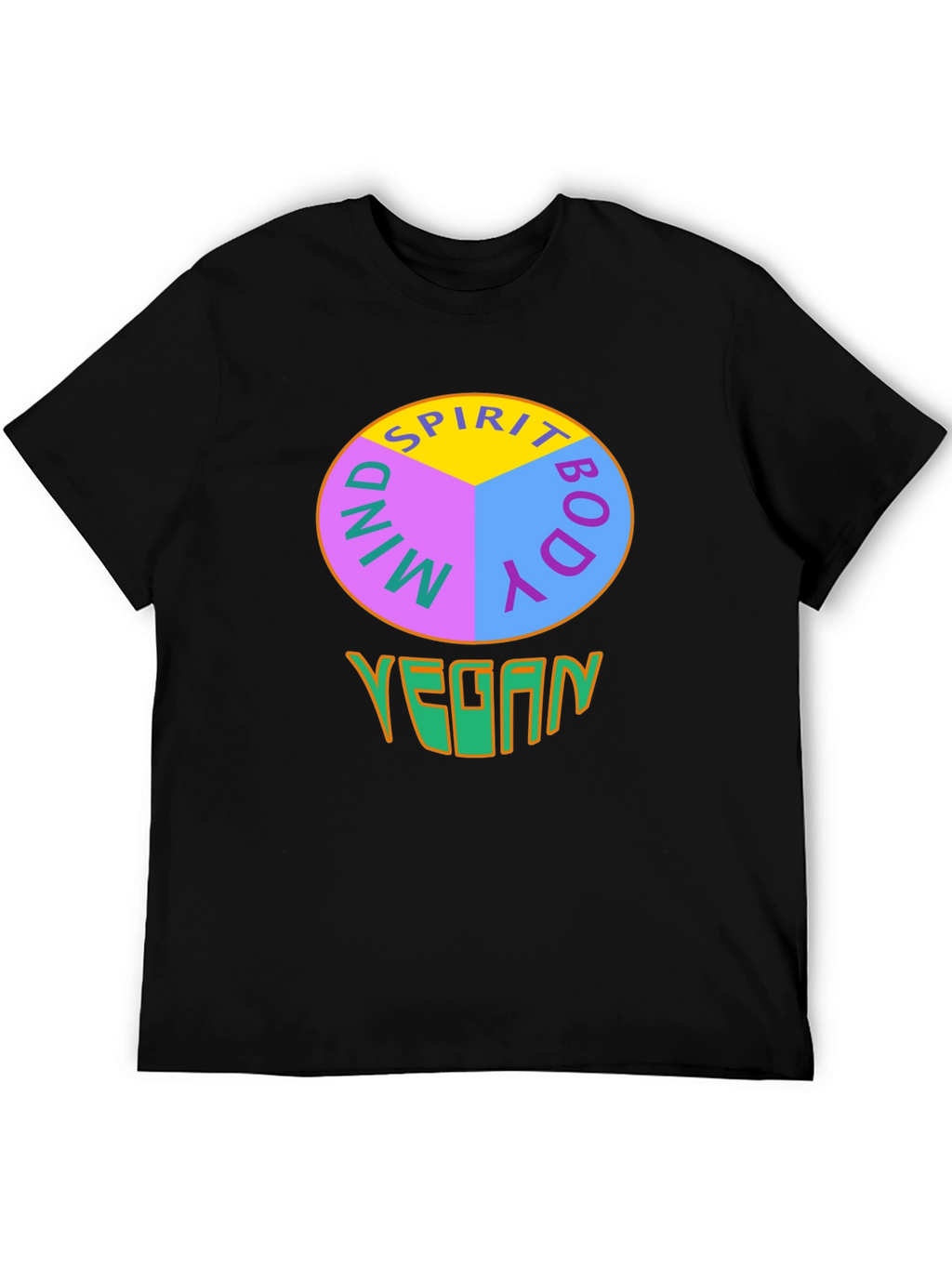 Vegan Mind Body Spirit Graphic T-Shirt