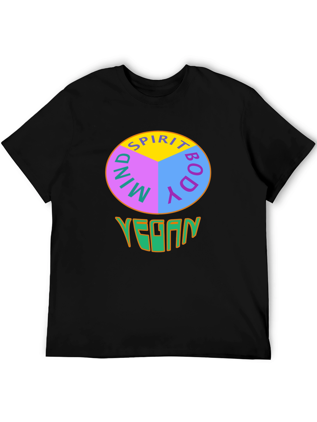 Vegan Mind Body Spirit Graphic T-Shirt