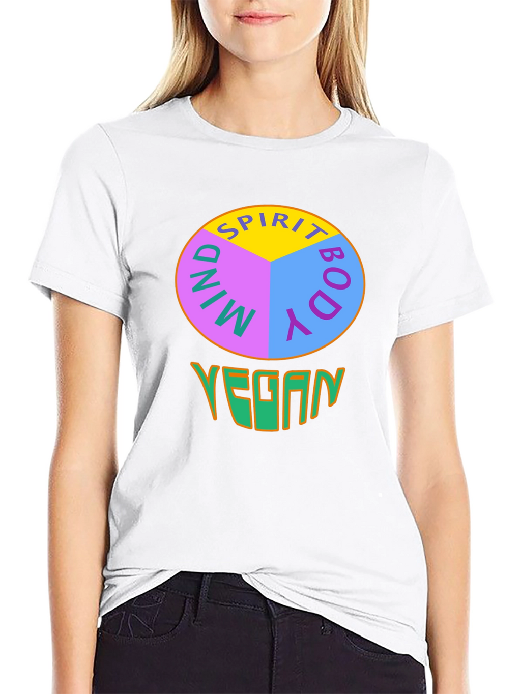 Vegan Mind Body Spirit Graphic T-Shirt