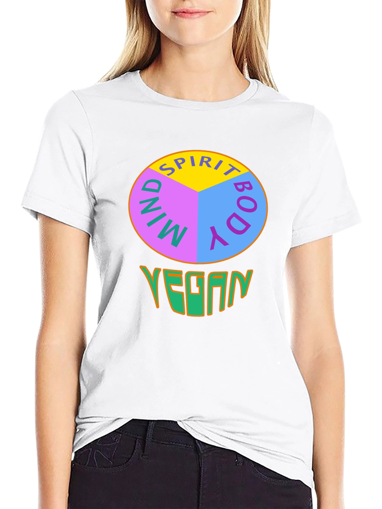 Vegan Mind Body Spirit Graphic T-Shirt